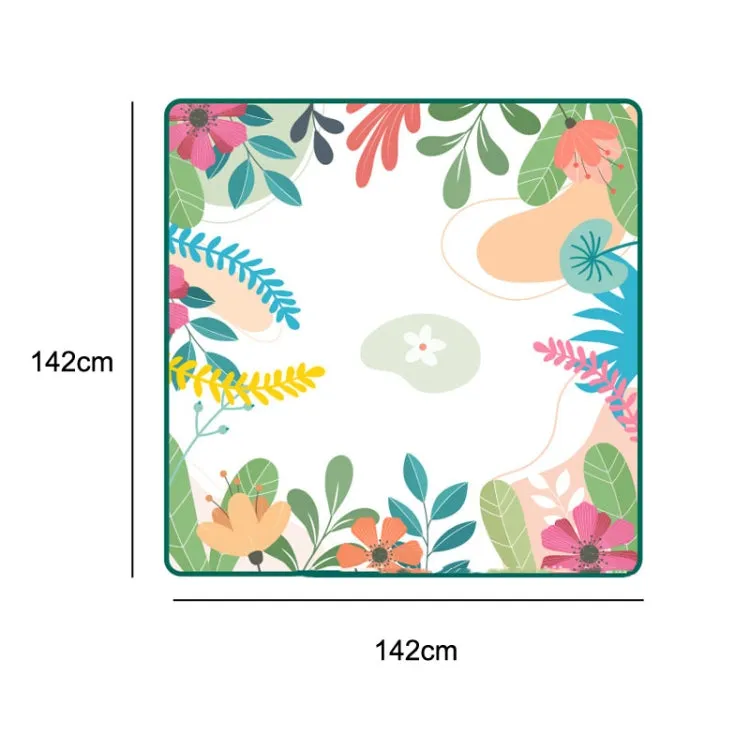 Outdoor Camping Thickened Moisture-proof Pad Portable Waterproof Picnic Cloth(Plant Flower)