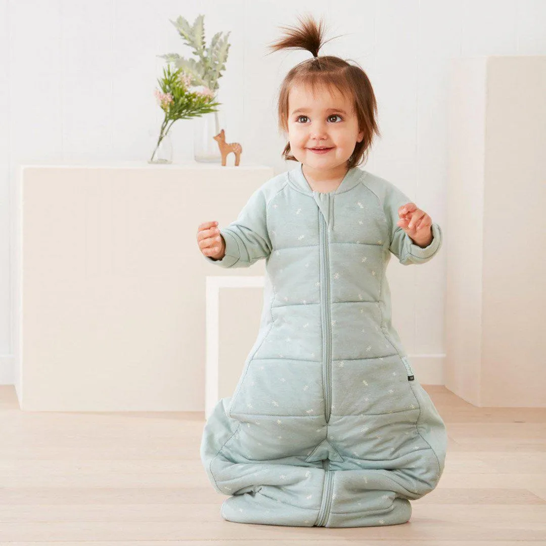 Outlet - ergoPouch Organic Winter Long Sleeved 2 in 1 Sleeping Suit Bag - Sage - 2.5 TOG