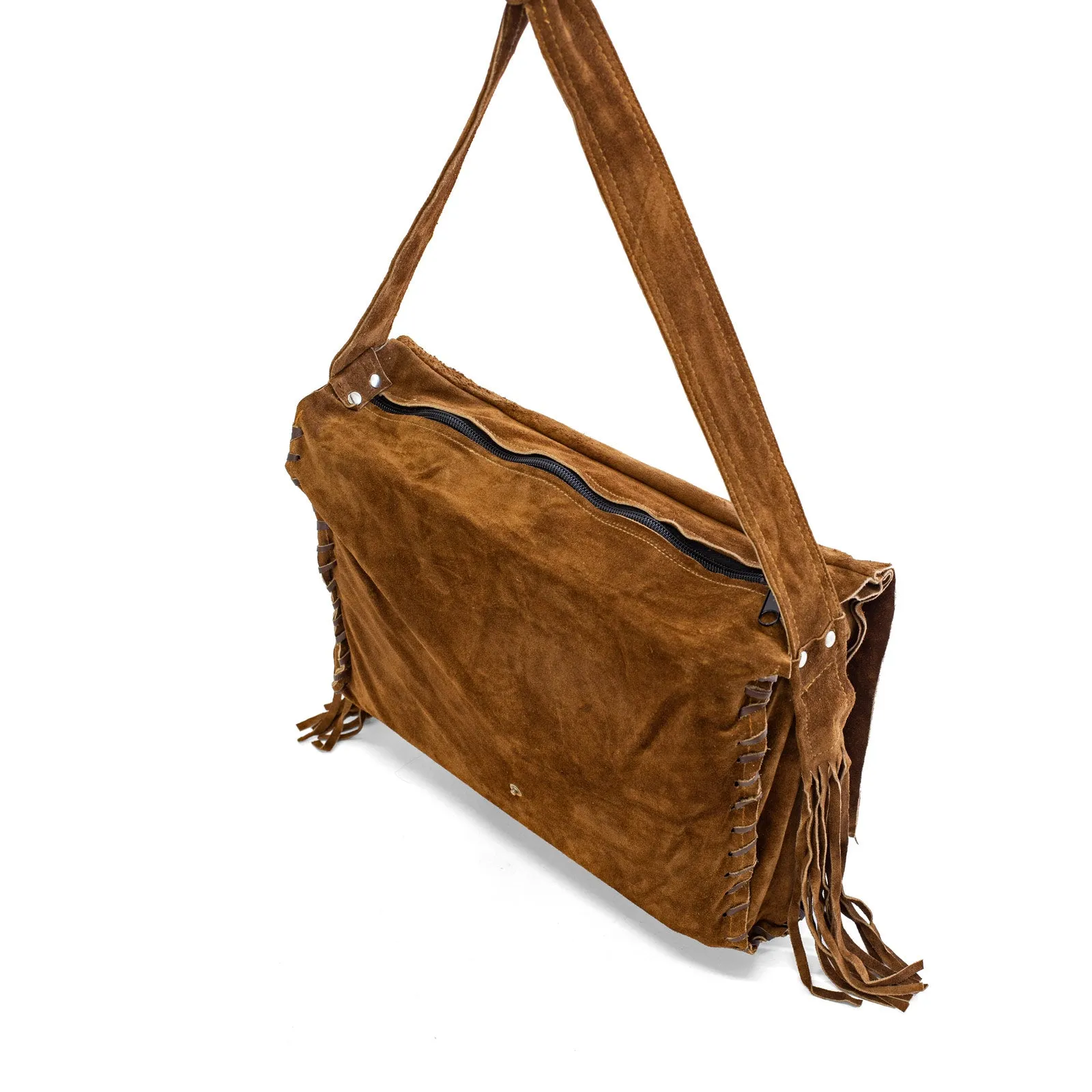 Peace Fringe Leather Shoulder Bag