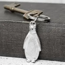 Penguin Pewter Keyring