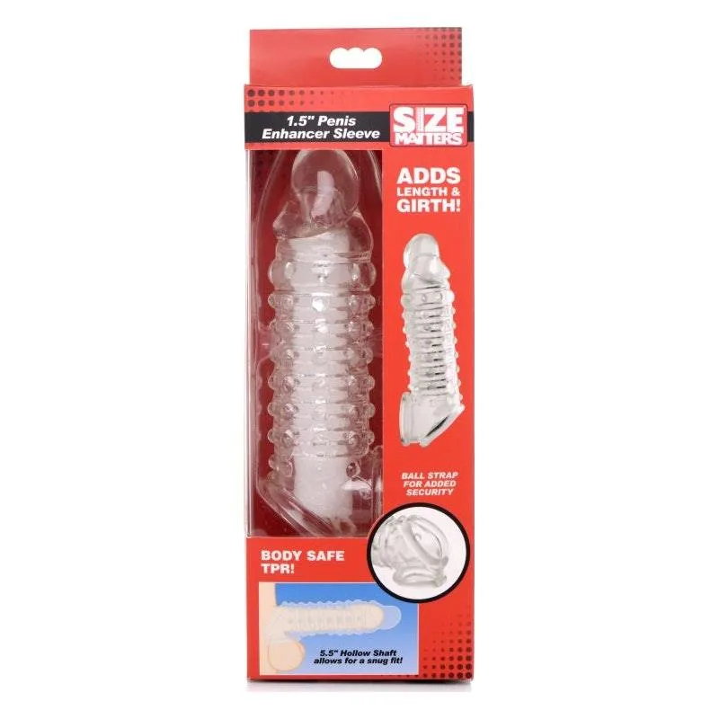 Penis Enhancer Sleeve 1.5in Clear