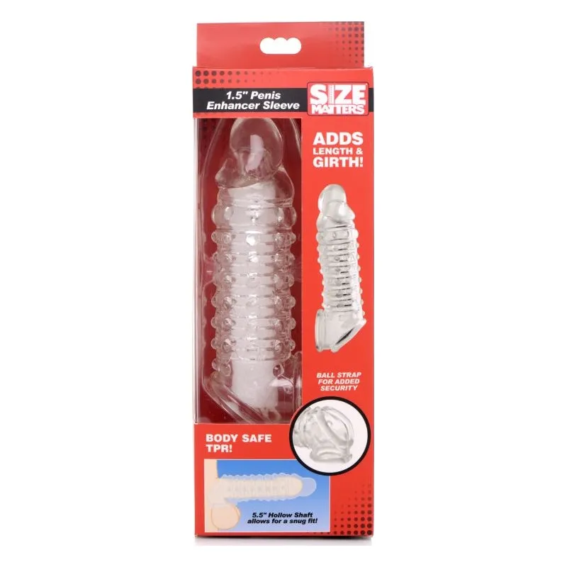 Penis Enhancer Sleeve 1.5in Clear