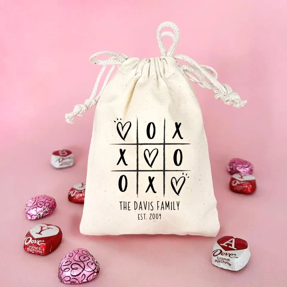 Personalized Valentine's Day Small Gift Bags - Calligraphy Designs