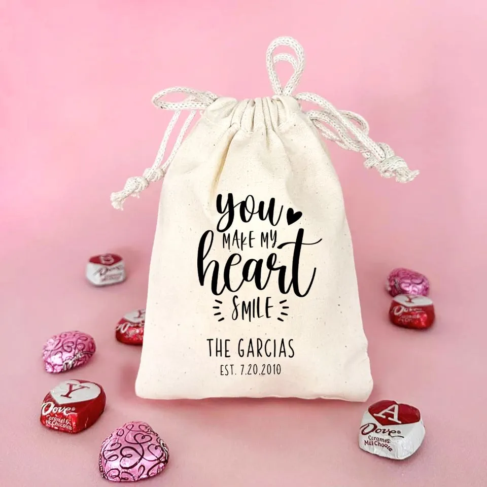 Personalized Valentine's Day Small Gift Bags - Calligraphy Designs