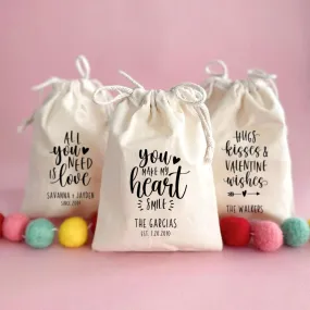 Personalized Valentine's Day Small Gift Bags - Calligraphy Designs