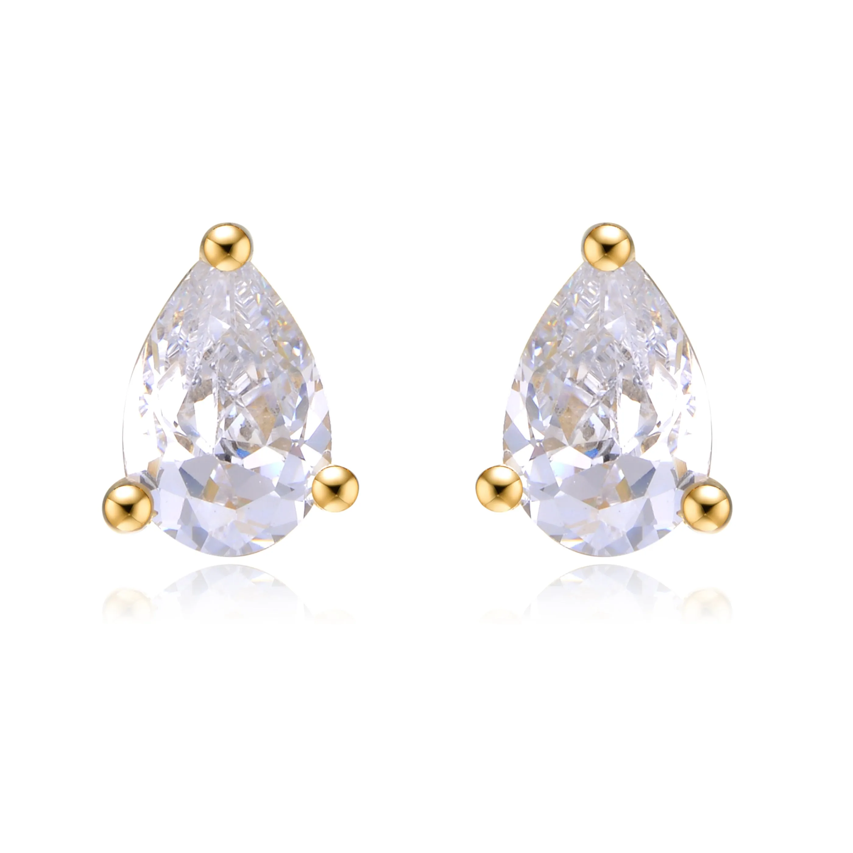 Raquelle Gold Pear Studs