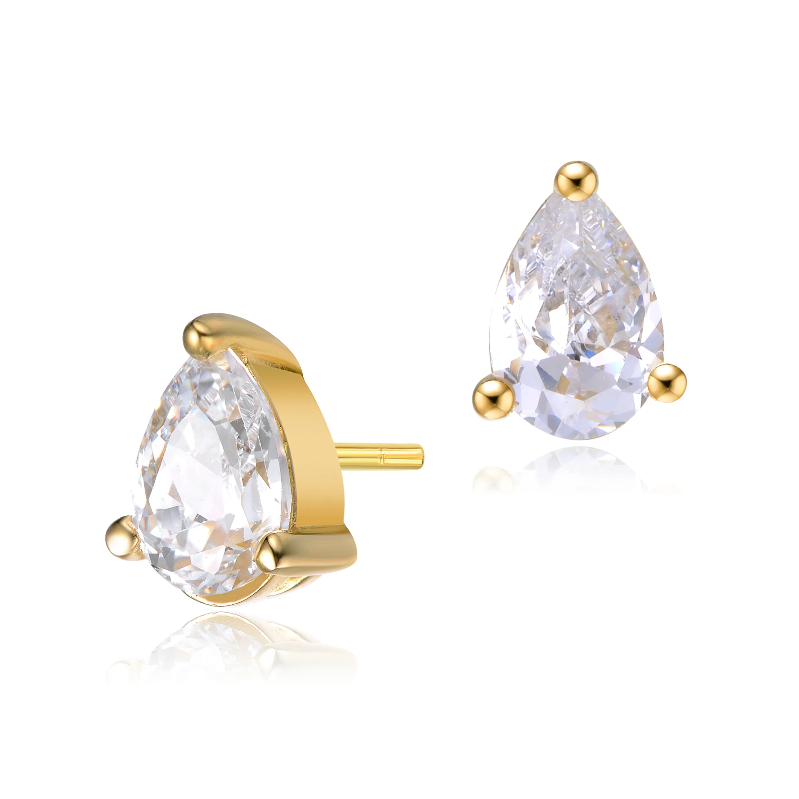 Raquelle Gold Pear Studs