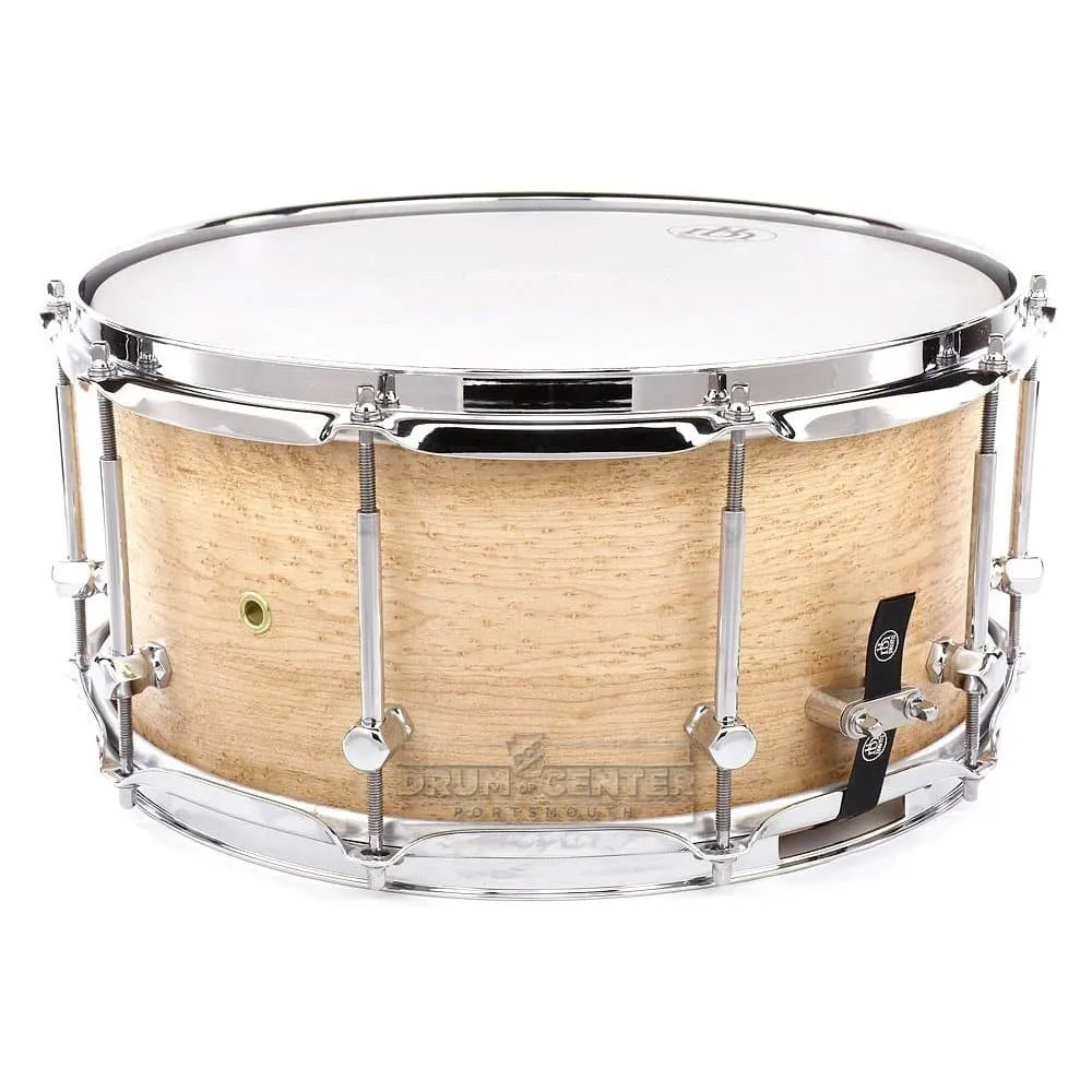 RBH Prestige Solid Birdseye Maple Snare Drum 14x6.5 w/Cherry Rings