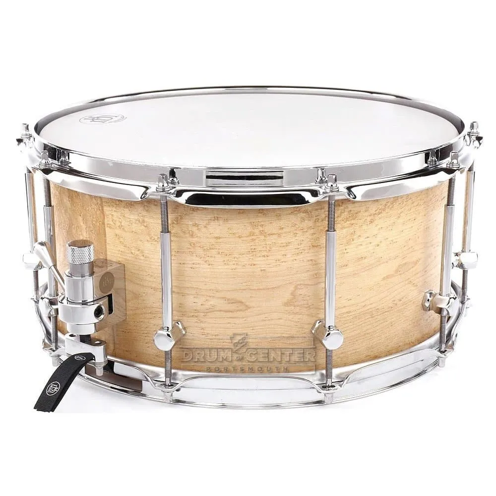 RBH Prestige Solid Birdseye Maple Snare Drum 14x6.5 w/Cherry Rings