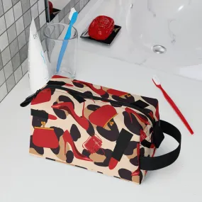 Red Leopard Toiletry Bag