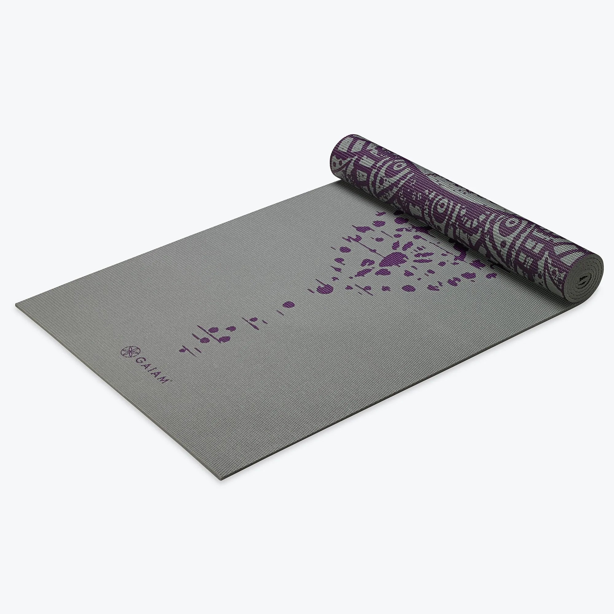 Reversible Plum Etching Yoga Mat (6mm)