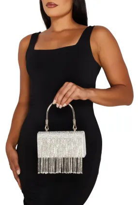 Rhinestone Fringe Mini Purse