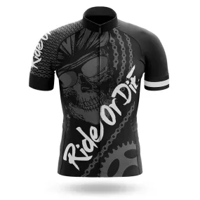 Ride Or Die Black Men's Short Sleeve Cycling Jersey