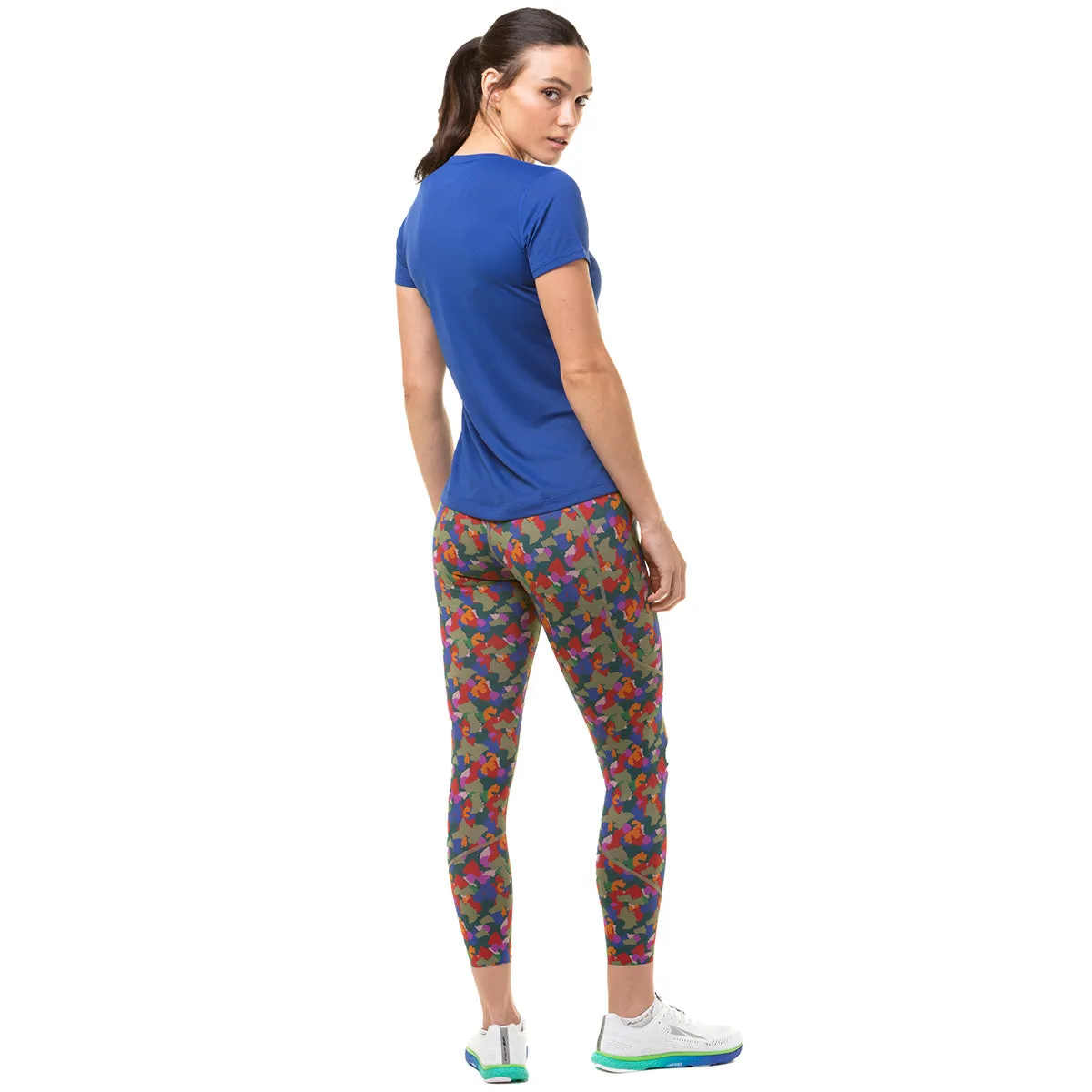 Ronhill Tech Crop Tight Womens | Stardust/wdland Monet