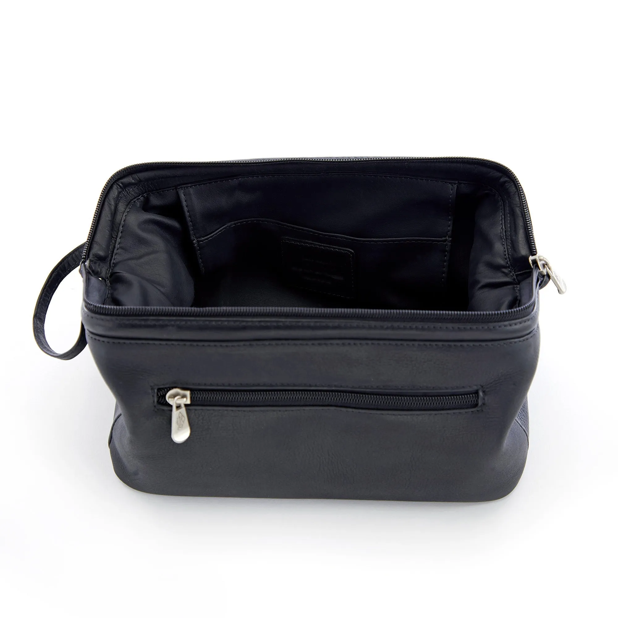 Royce New York Classic Leather Toiletry Bag