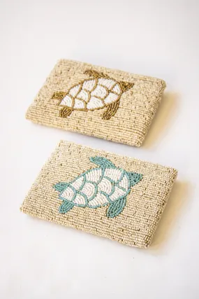 Sea Turtle Beaded Coin Bag