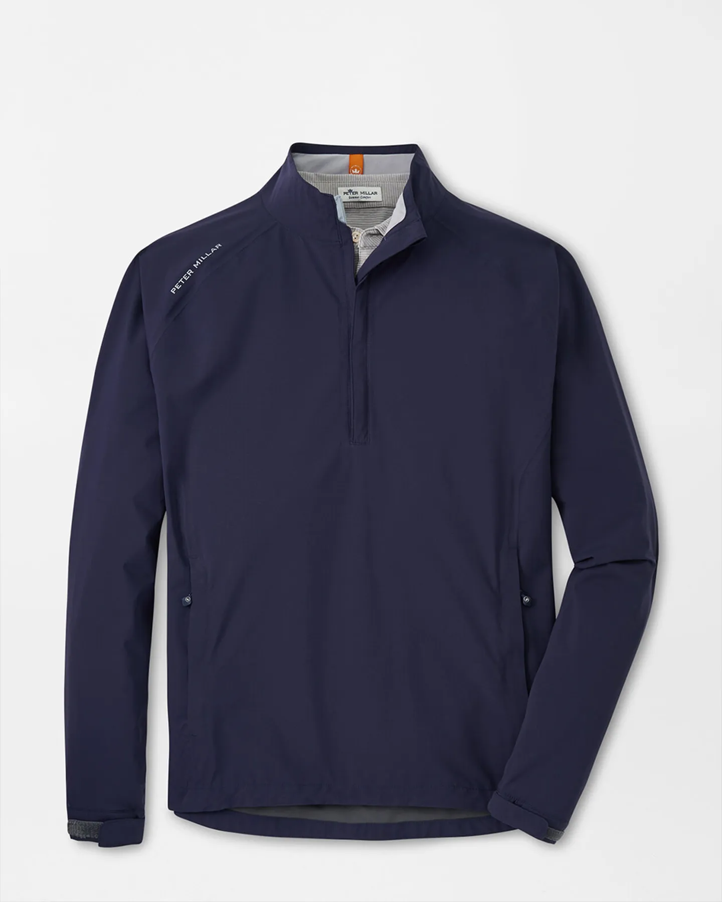 SHIELD HALF ZIP RAIN SHELL JACKET - NAVY