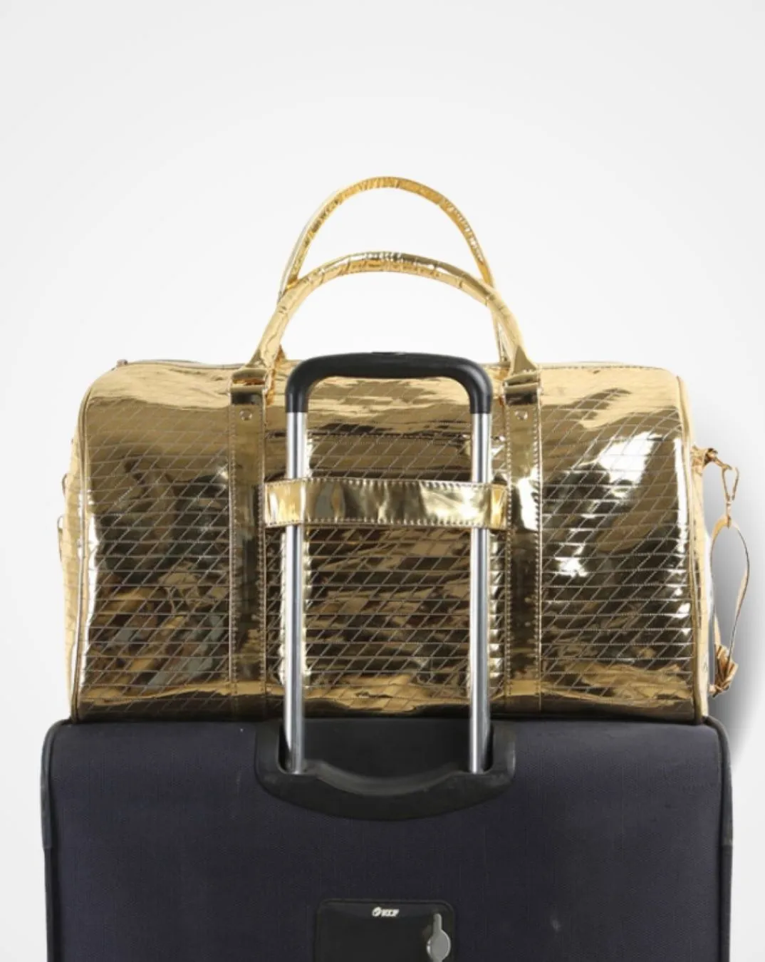 SHIMMER GOLD CABIN BAG WITH TOILETRY KIT - CARRY-ON LUGGAGE