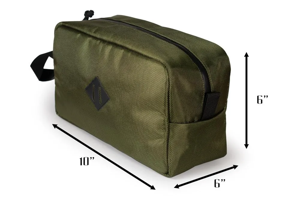 SMELL PROOF BAG - TOILETRY IN OD GREEN BALLISTIC