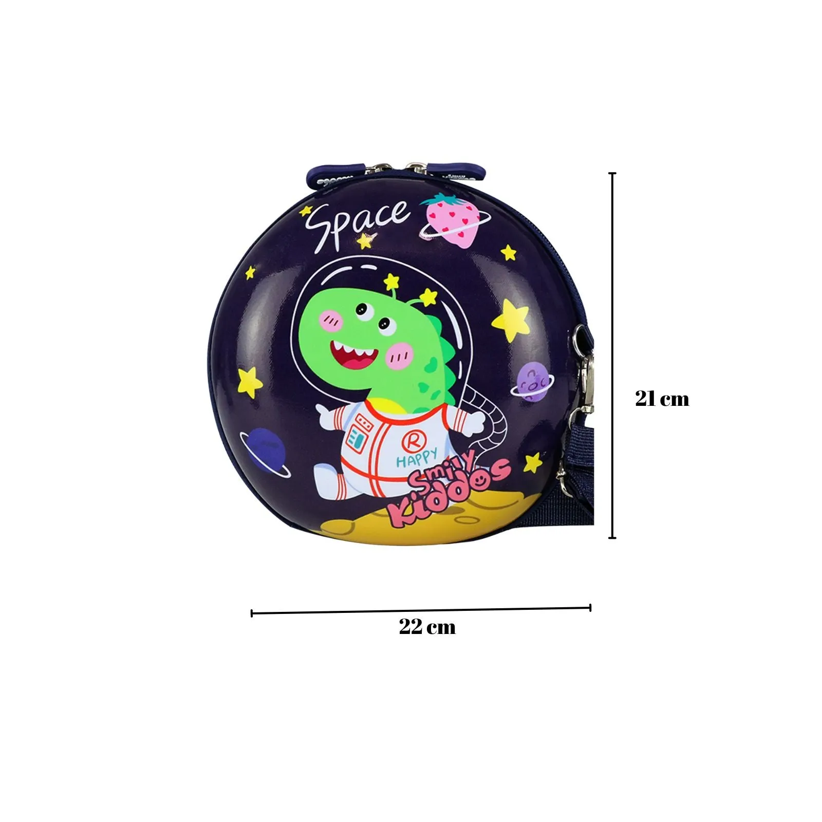 Smily Kiddos Eva Shell backpack - Space Dino theme Violet