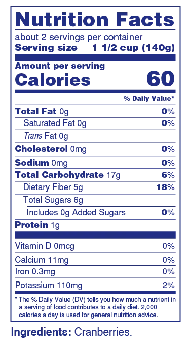 Stahlbush Frozen Cranberries (300gm)