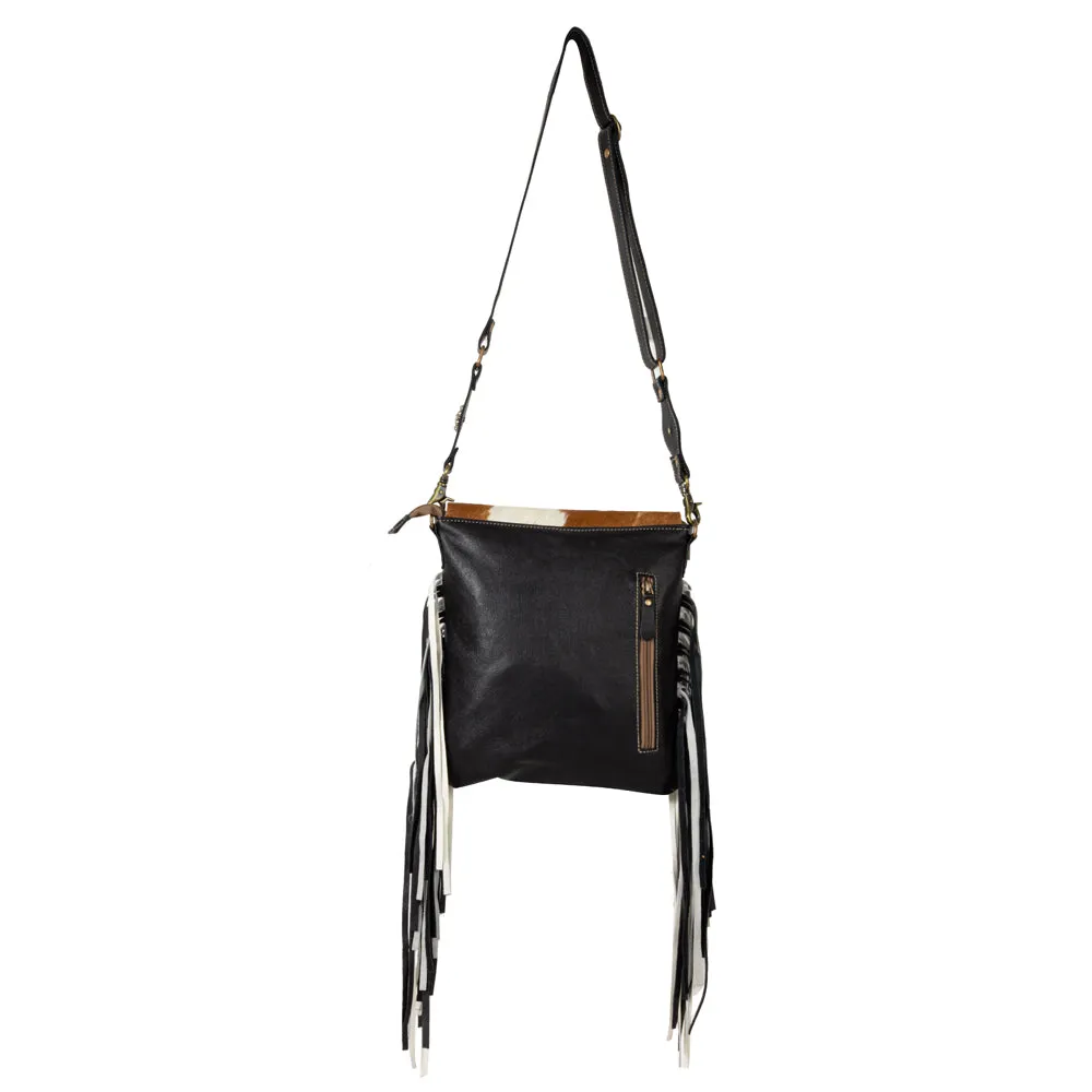 Stratford Trail Fringed Concealed-Carry Bag In Brown & White