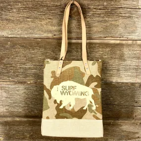 Surf Wyoming® x Apolis Leather Handle Market Tote - Camo