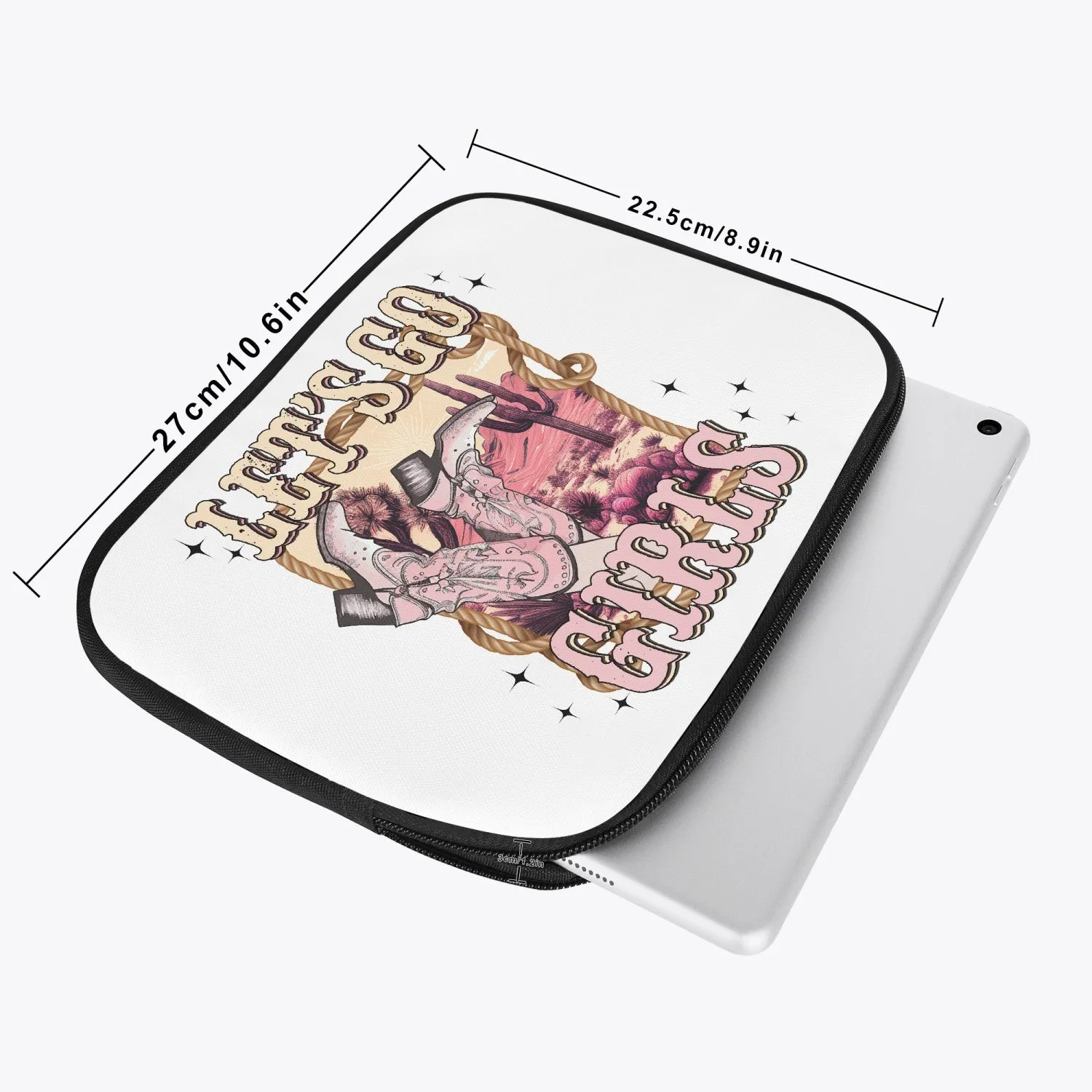 Tablet Sleeve - Country and Western, Let's go Girls, awd-549