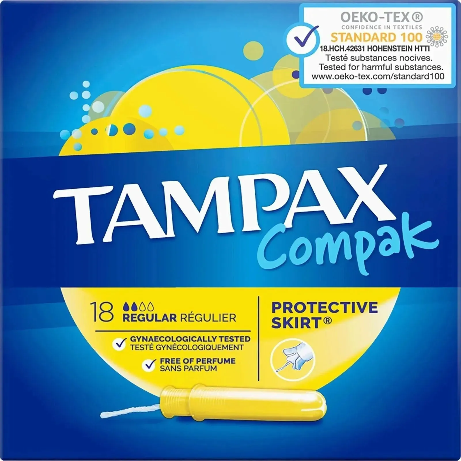 Tampax Compak Regular Applicator Tampons 18 pcs