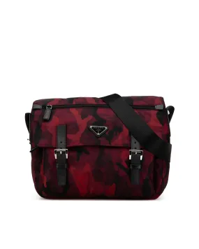 Tessuto Camouflage Zip Double Buckle Messenger Bag with Multiple Pockets