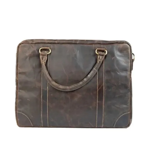 The maverick Brown Leather Laptop Bag