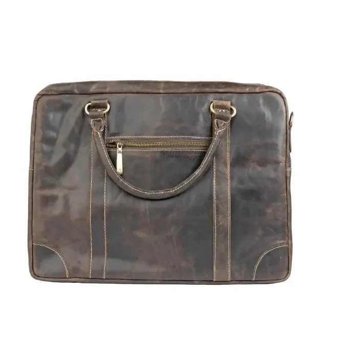 The maverick Brown Leather Laptop Bag