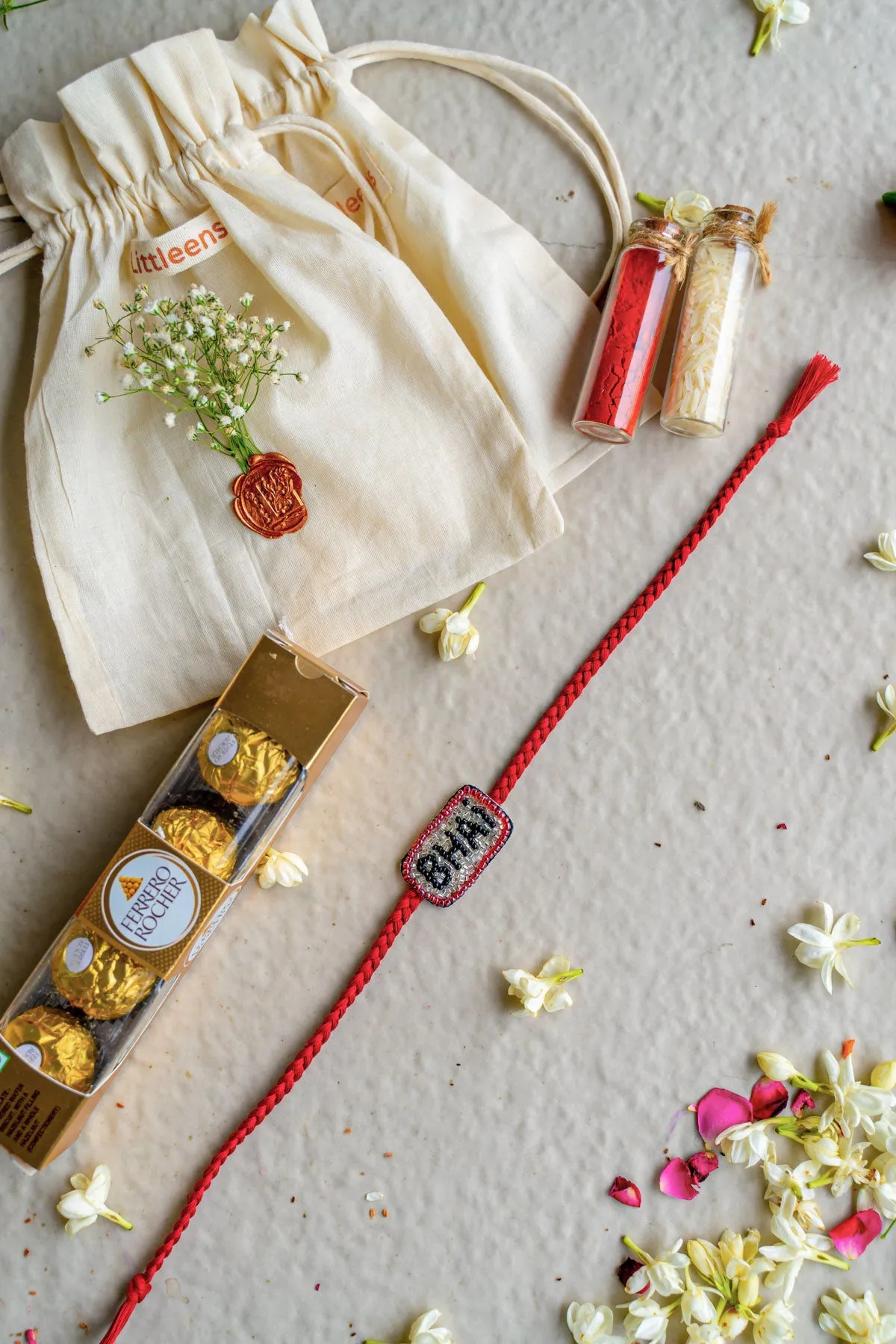 The Rakhi Hamper 6- One Embroidered rakhi