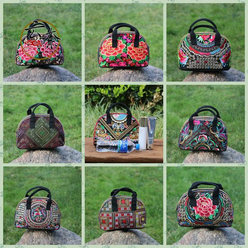 Tibet national style women's fashion women's bag embroidered bag shell-shaped small bag