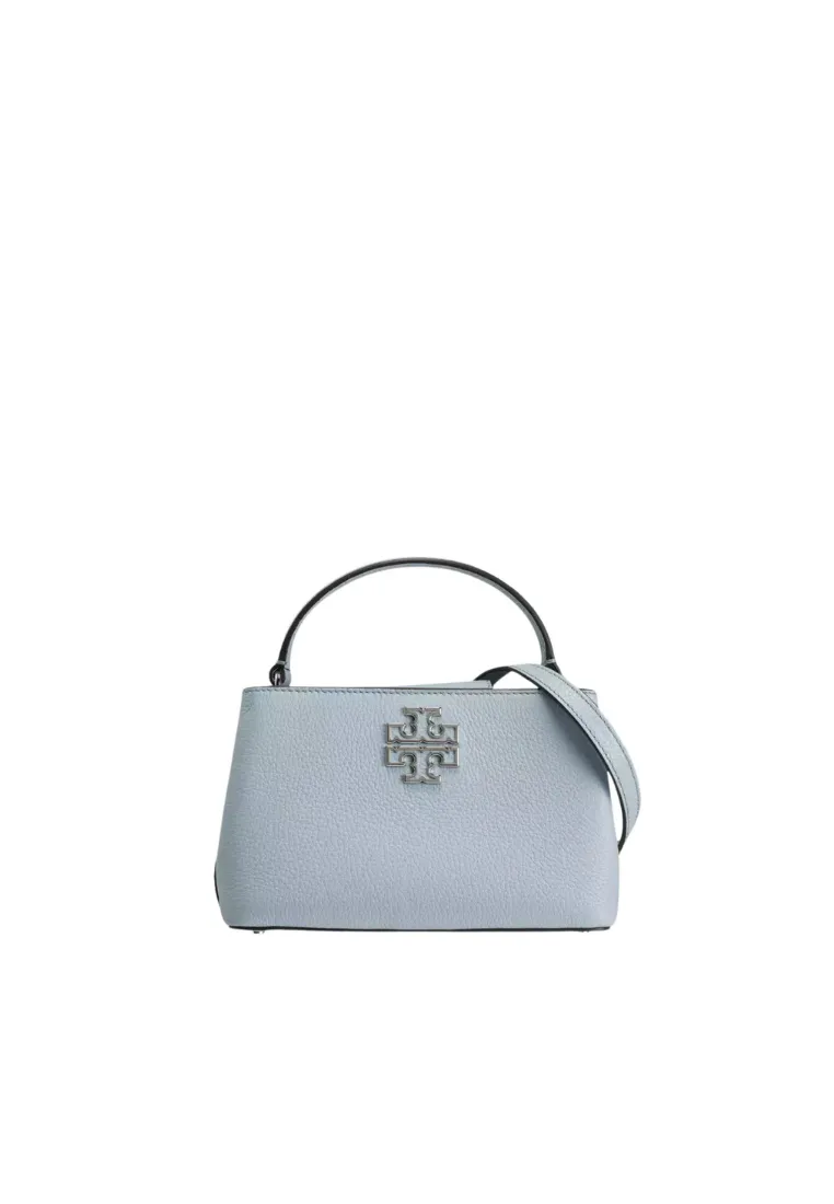 Tory Burch Britten Crossbody Micro Satchel In Blue Mist 145357