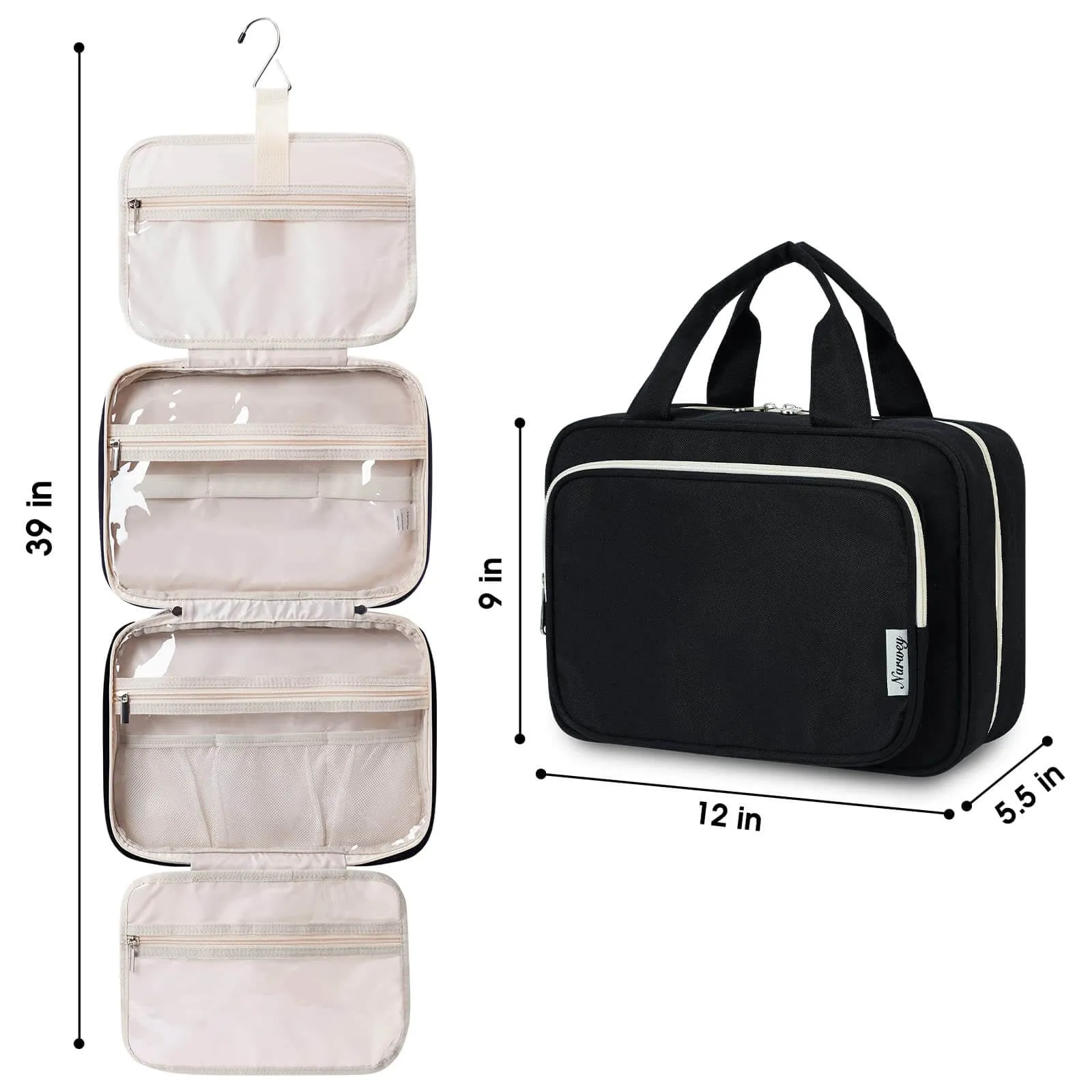 Travel Hanging Toiletry Bag Large/Medium Size