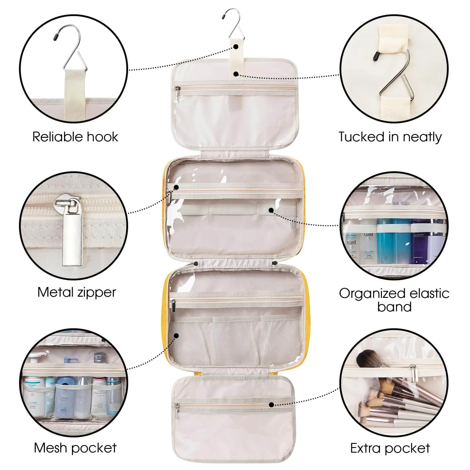 Travel Hanging Toiletry Bag Large/Medium Size