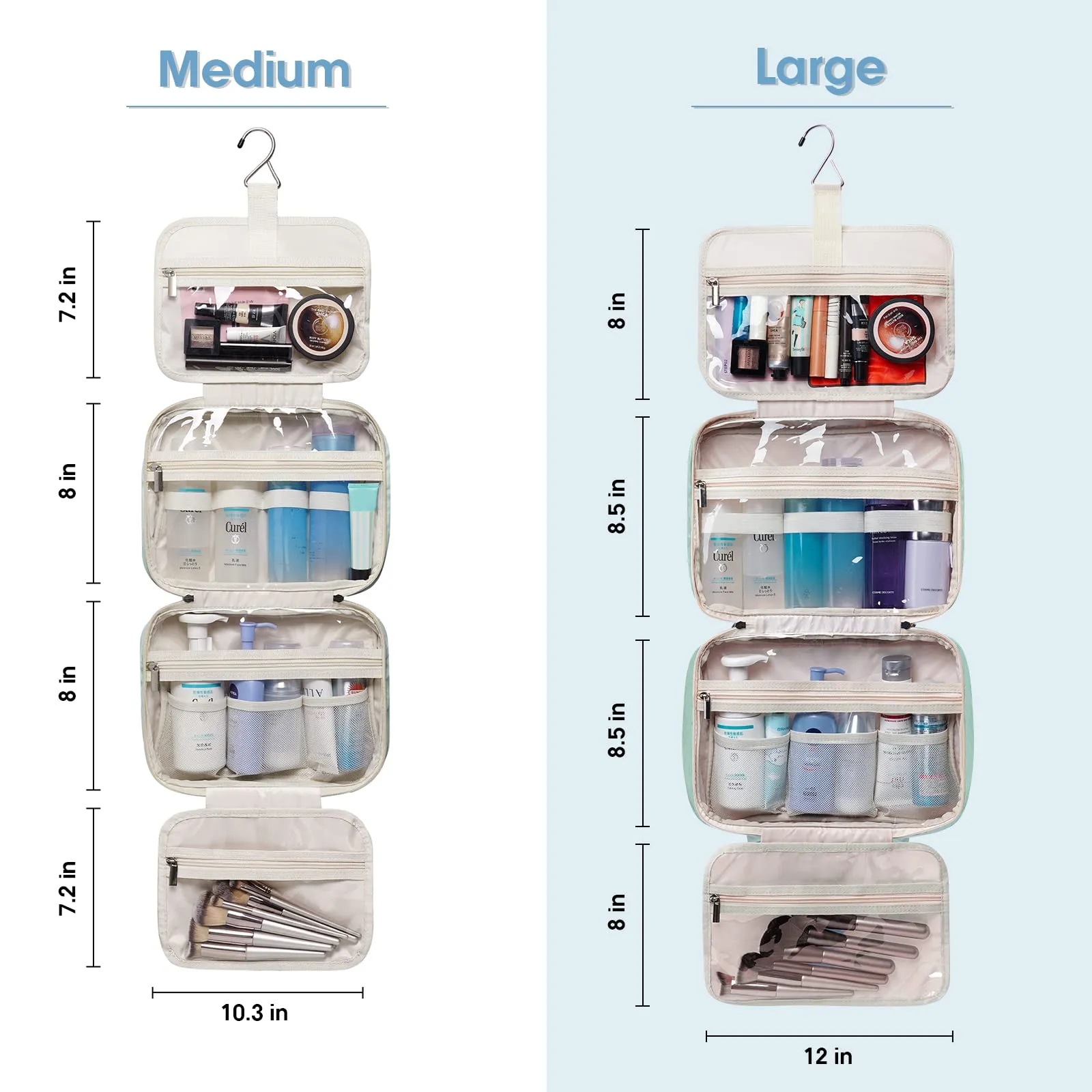 Travel Hanging Toiletry Bag Large/Medium Size