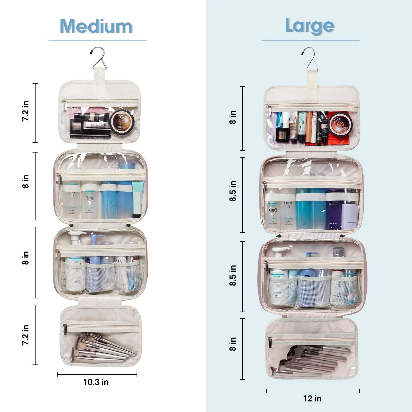 Travel Hanging Toiletry Bag Large/Medium Size