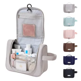 Travel toiletry bag, portable large-capacity travel cosmetics storage bag, organizer and hangable cosmetic bag