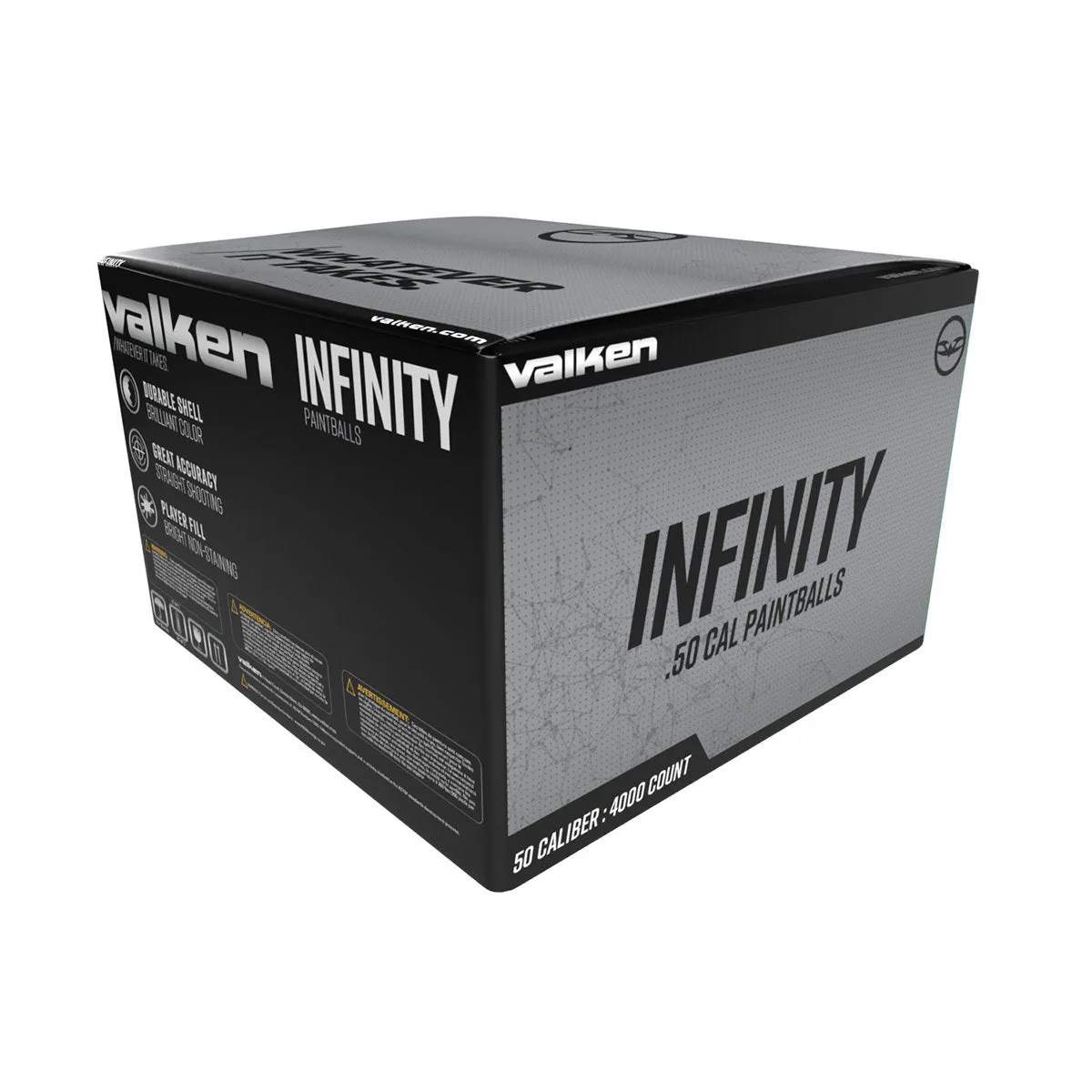 Valken Infinity .50 cal Paintballs - 4000 Count - Yellow Shell / White Fill - NO SHIPPING