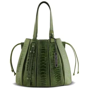 Via Veneta Provoque Fern Ostrich Leg Handbag | Green