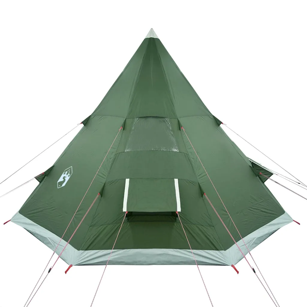 vidaXL Camping Tent Tipi 4-Person Green Waterproof