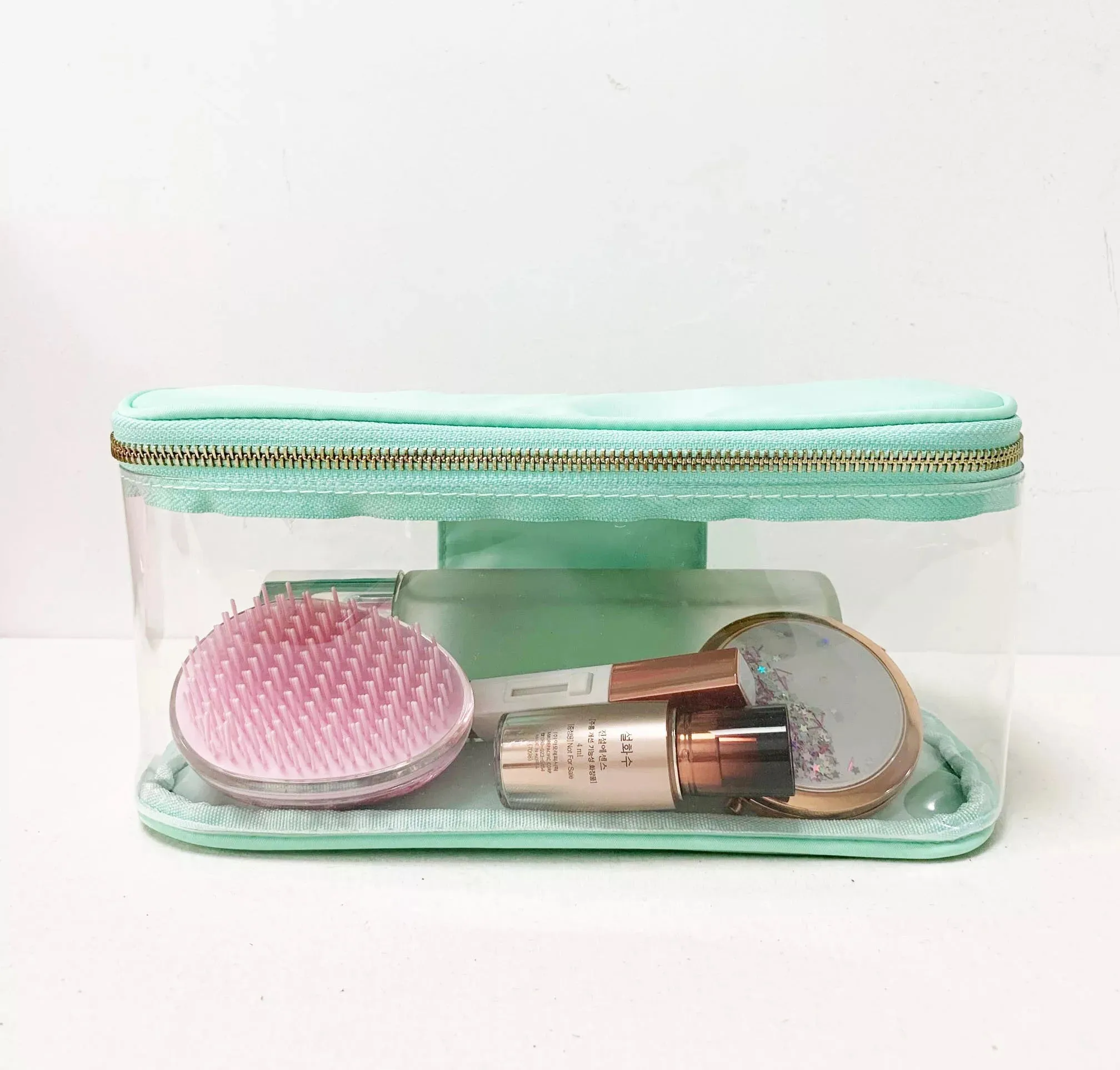 Waterproof Clear PVC Zipper Toiletry/ Cosmetic Bag - Assorted Colors