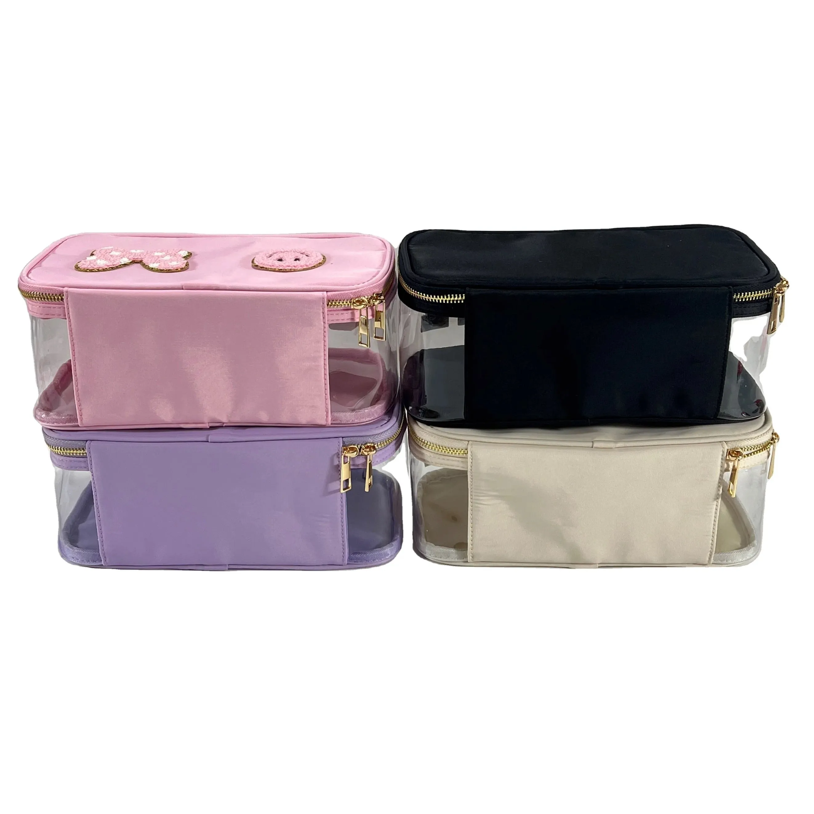 Waterproof Clear PVC Zipper Toiletry/ Cosmetic Bag - Assorted Colors