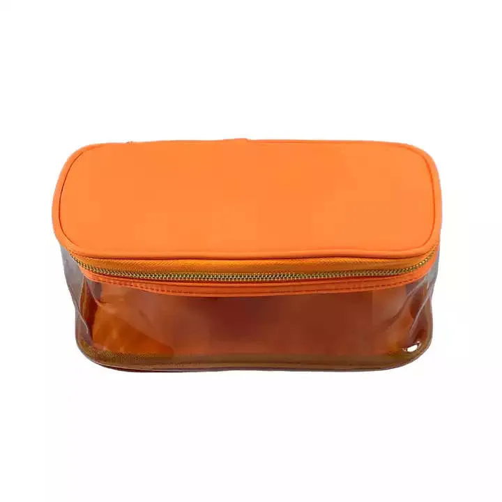 Waterproof Clear PVC Zipper Toiletry/ Cosmetic Bag - Assorted Colors