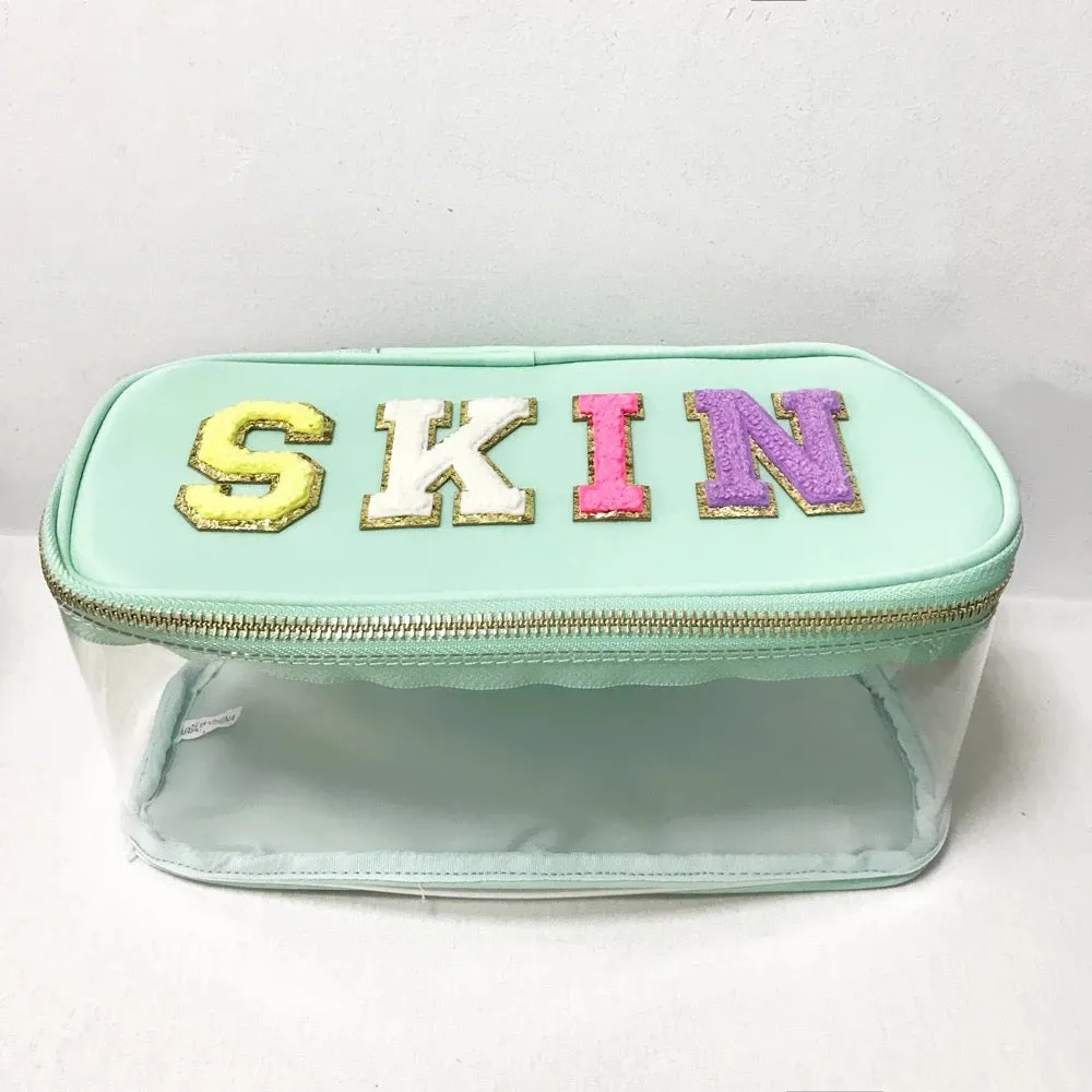 Waterproof Clear PVC Zipper Toiletry/ Cosmetic Bag - Assorted Colors