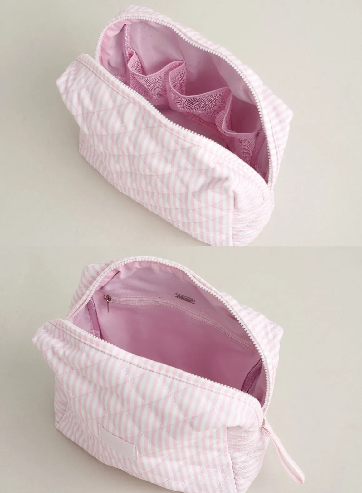 Winter Bloom Stripe Toilet Bag