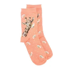 Wrendale Flowers Giraffe Socks