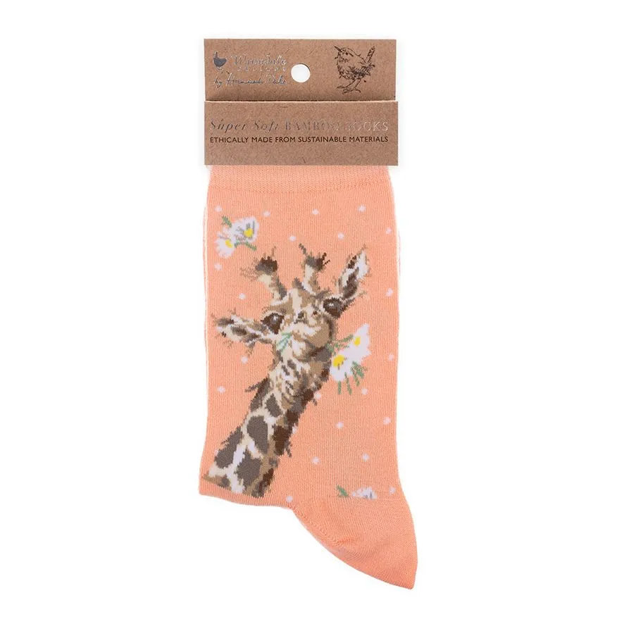 Wrendale Flowers Giraffe Socks